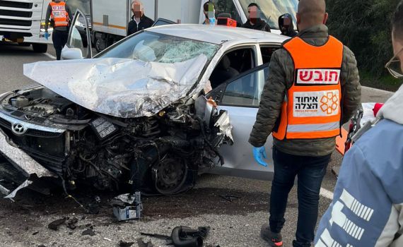5 פצועים בתאונת דרכים סמוך לצומת רוחמה