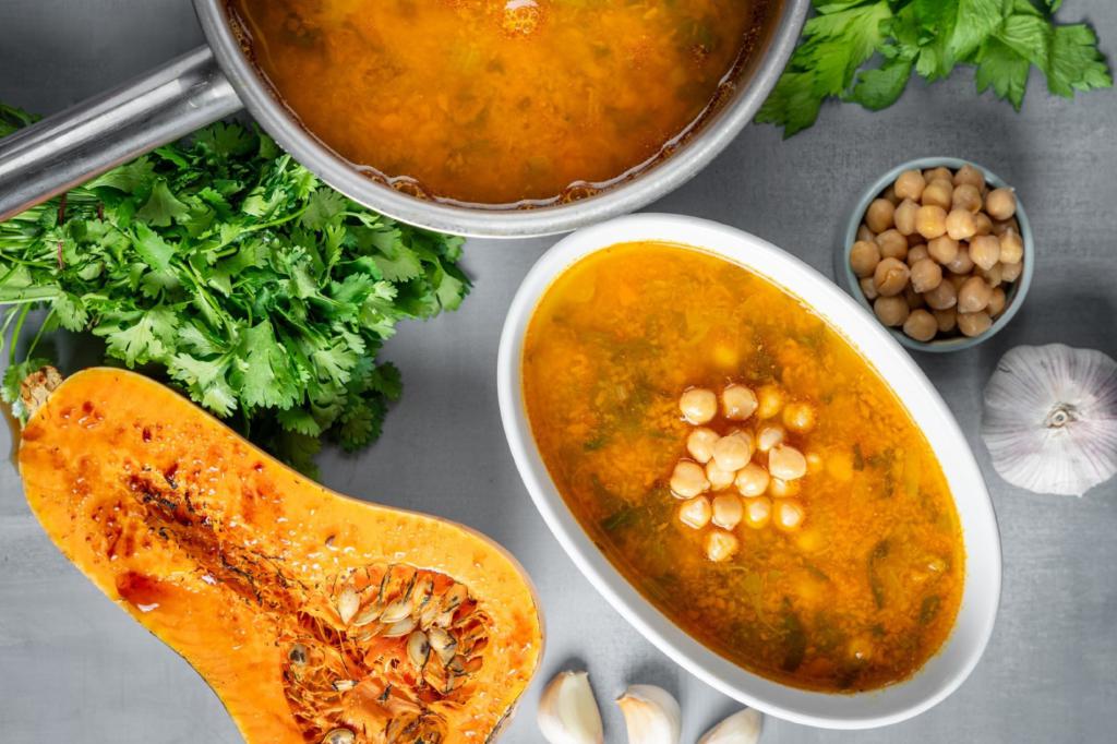 מתכון לשבת: מרק חומוס ודלעת חורפי