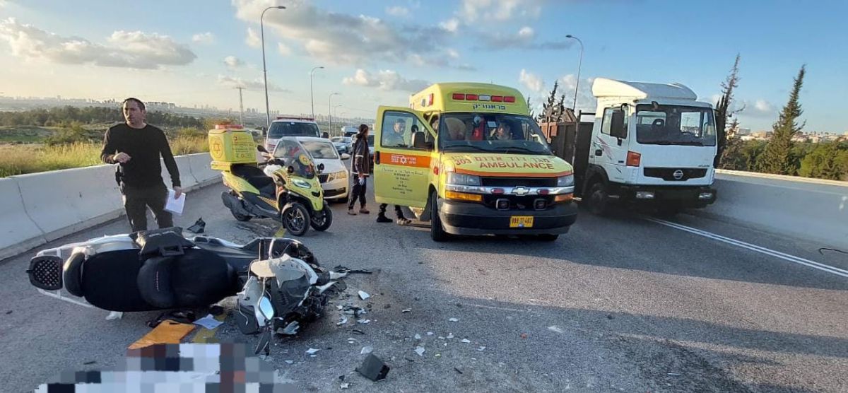 רוכב אופנוע נפצע קשה בתאונה סמול לגבעת כ"ח
