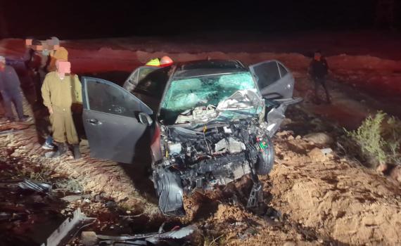 כבישים אדומים: שני פצועים קשה בתאונה סמוך לעבדת