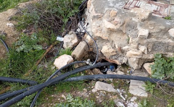הסוף לגניבה: נותקה מערכת מים פלסטינית פיראטית