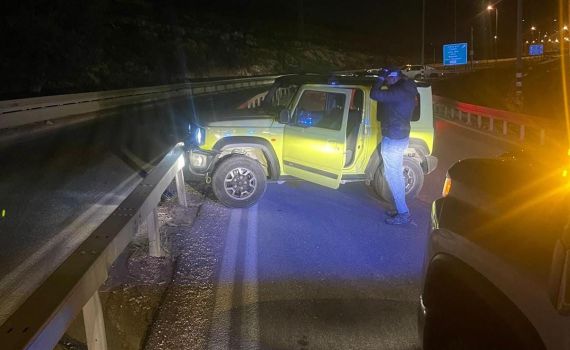 רכב ובו 2 פלסטינים עורר חשד ונמצא גנוב בדרך ליו"ש