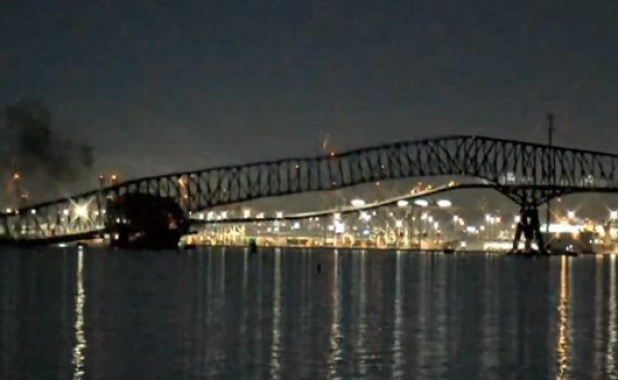 אסון בבולטימור: גשר קרס בעקבות פגיעת ספינה