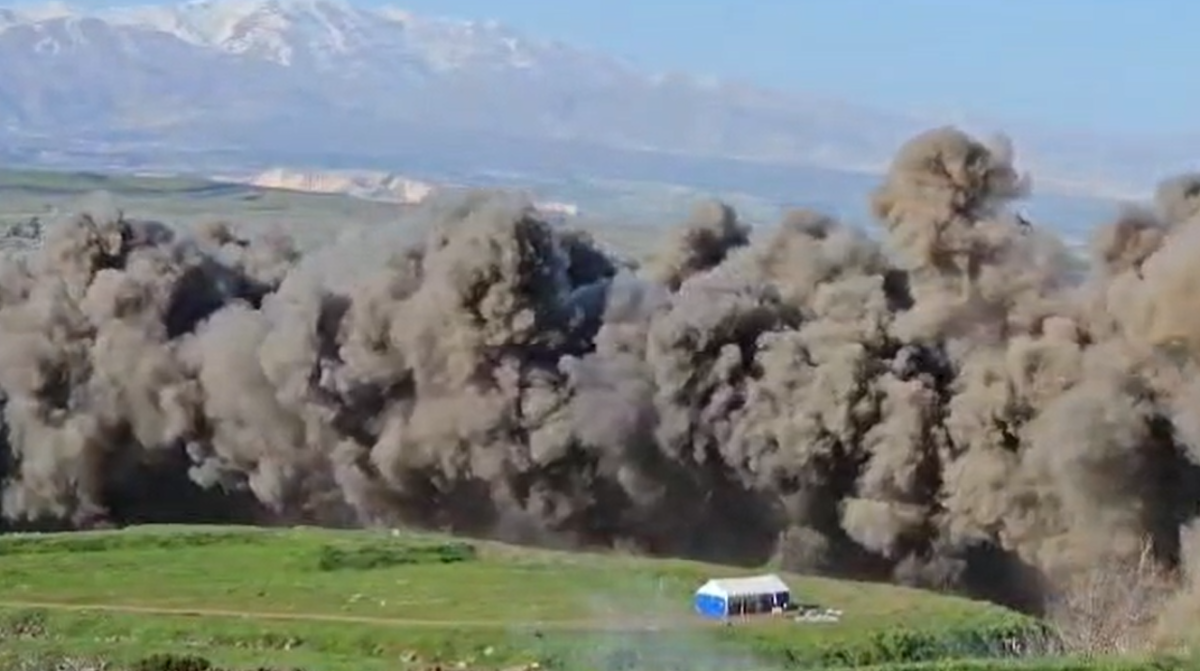 צפו: הפיצוץ המפתיע שהבהיל את תושבי הגולן