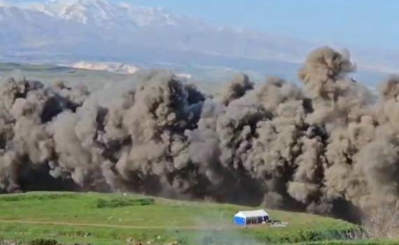 צפו: הפיצוץ המפתיע שהבהיל את תושבי הגולן