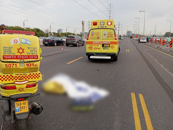 תאונה קטלנית בכביש 4: רוכב אופנוע נהרג ליד חולון