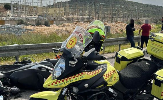 רוכב אופנוע נהרג בכביש 5 סמוך לאריאל