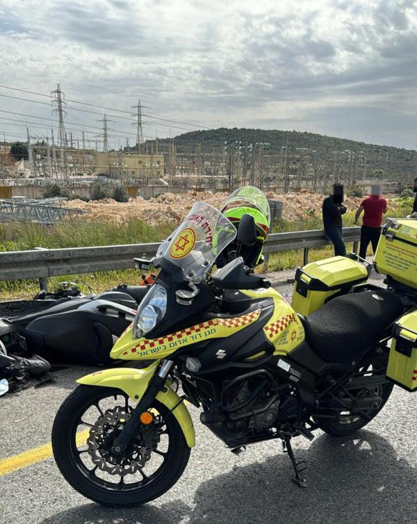 רוכב אופנוע נהרג בכביש 5 סמוך לאריאל