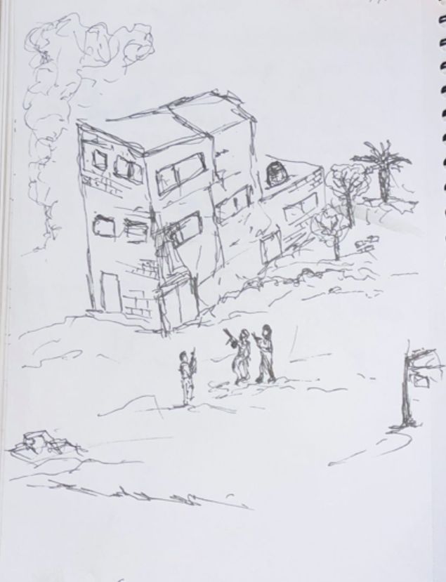 דרך המכחול: הלוחם צייר את אירועי המלחמה בעזה