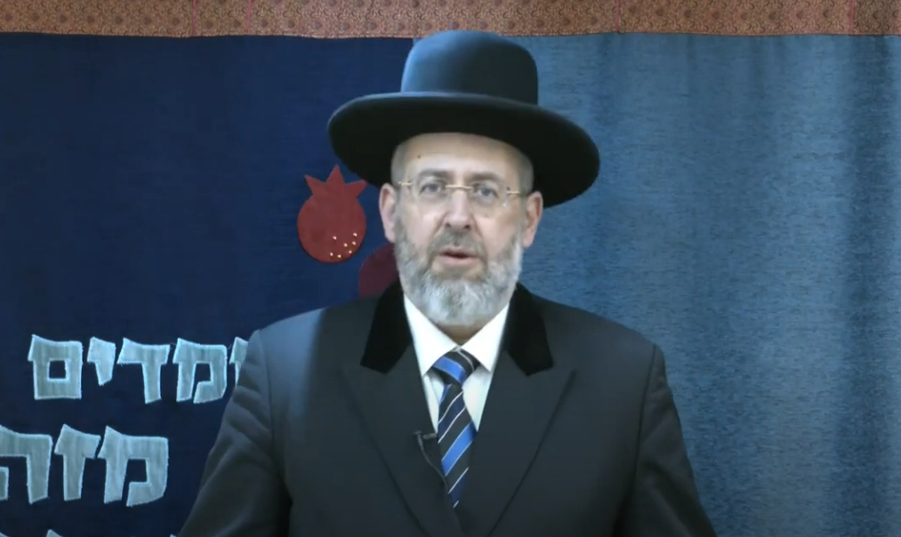 צפו: דרשת שבת הגדול של הרב הראשי לישראל