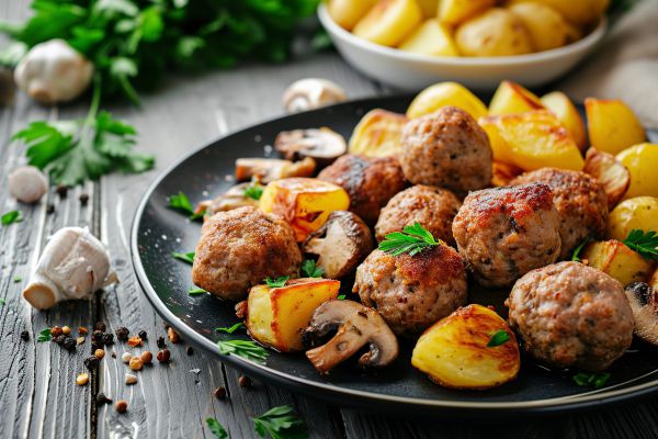 מתכון לפסח: קציצות בשר אפויות בתוספת תפוחי אדמה