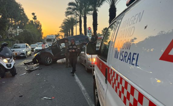 6 פצועים בתאונה בין ארבעה כלי רכב בחיפה