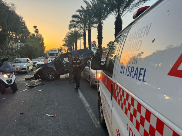 6 פצועים בתאונה בין ארבעה כלי רכב בחיפה