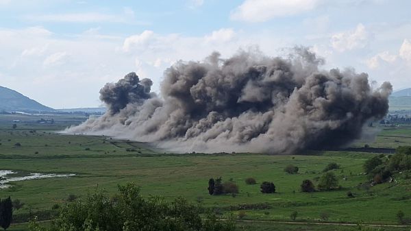 צפו: 100 דונם של מוקשים פוצצו ברמת הגולן