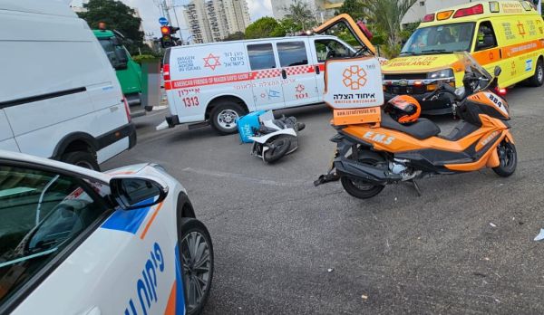 רוכב אופנוע נפצע קשה בתאונה בראשון לציון
