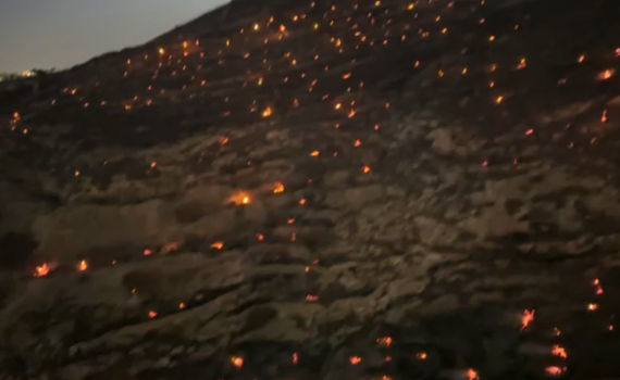 פינוי מוסדות חינוך ובתים: שריפה גדולה בהר חומה