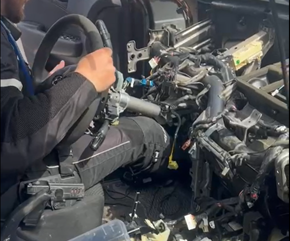 ללא פחד: נתפס נהג ברכב עם הגה מנותק