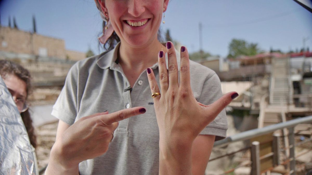 טבעת זהב מתקופת בית המקדש נחשפה בעיר דוד