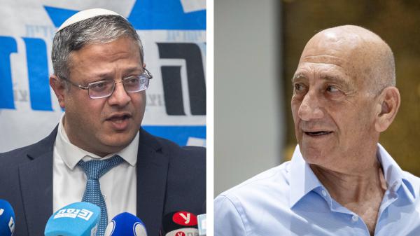 אולמרט: "בן גביר ינק את תורתו מרוצח"