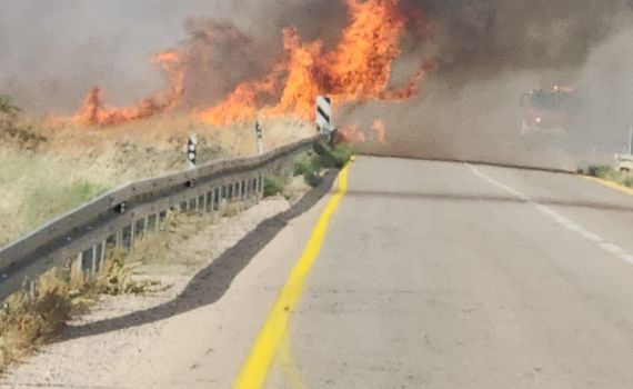 הושגה שליטה על השריפה בבקעת הירדן