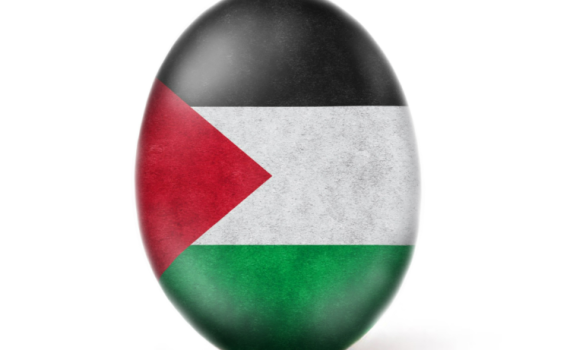 עם דגל פלסטין: הביצה באינסטגרם מנסה לשבור שיא חדש