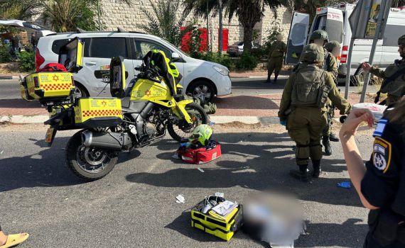 לוחם נפצע באירוע דריסה סמוך לתחנת הדלק ברנתיס
