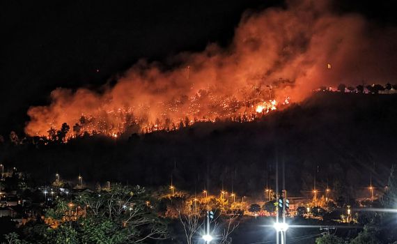 תיעוד עצוב: הרי צפת עולים בלהבות