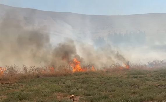 שריפה נרחבת ביבנאל: תושבי הבתים הסמוכים פונו