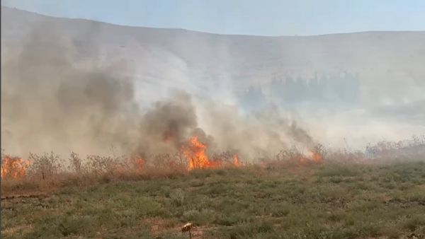 שריפה נרחבת ביבנאל: תושבי הבתים הסמוכים פונו