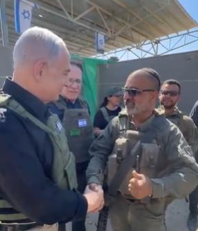 צפו: הדיין הסרוג פגש את נתניהו ברפיח