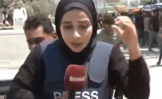 כתבת של החות'ים בעזה נמלטה באמצע שידור. צפו