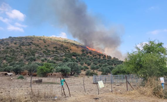בעקבות מטח הרקטות: שריפות ענק בגליל התחתון