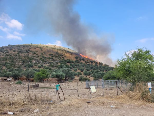 בעקבות מטח הרקטות: שריפות ענק בגליל התחתון