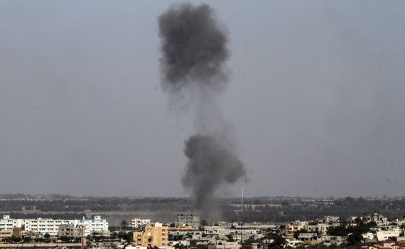 צפו: פיצוץ עצום בשג'עייה ממעוף הציפור