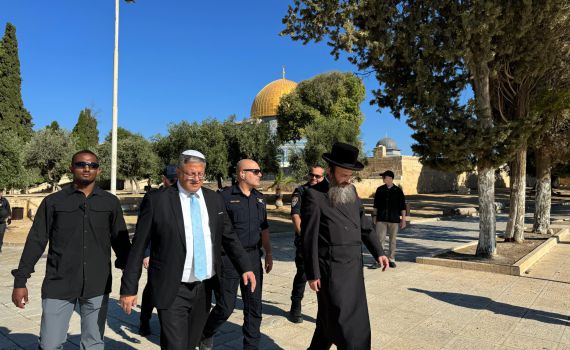 השר בן גביר עלה להר הבית: "להתפלל על החטופים"