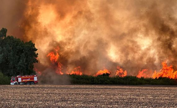הצפון בוער: שריפות ענק בעקבות המטחים מלבנון