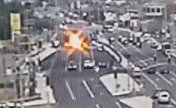 צפו: רגע הנפילה של הכטב"מ ליד נהריה