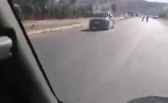 תקיפה אווירית בלבנון לעבר רכב בכביש ביירות-דמשק