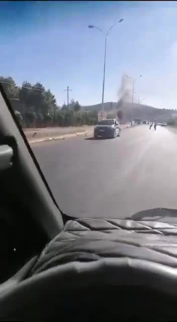 תקיפה אווירית בלבנון לעבר רכב בכביש ביירות-דמשק