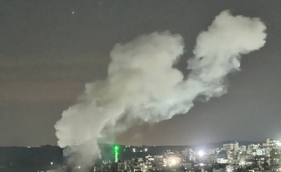 תקיפה אווירית לעבר חדר מבצעים בנור א שמס