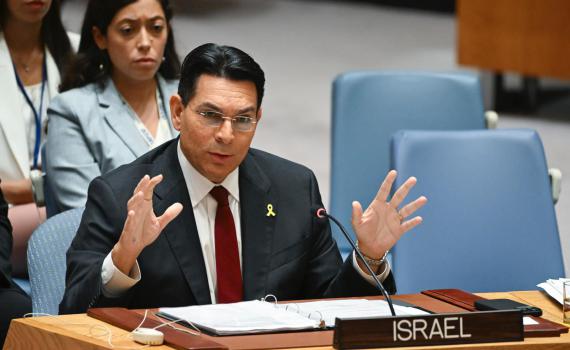 שגריר ישראל באו"ם תוקף: "עוד מסמך נבזי ומעוות"