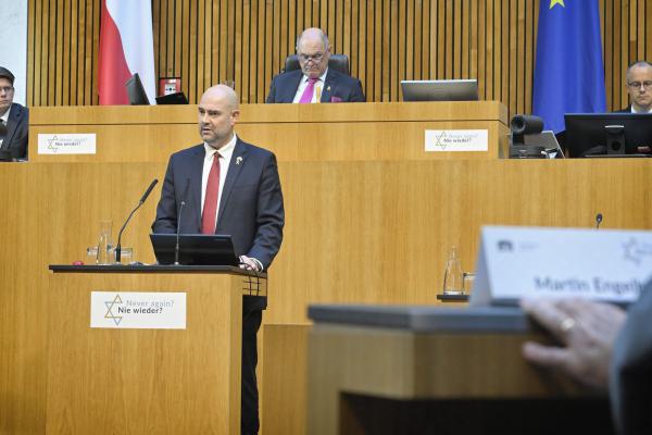 יו"ר הכנסת נאם בפרלמנט האוסטרי: "אנטי ציונות היא אנטישמיות"