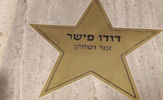 שדרת הכוכבים: הזמר והשחקן דודו פישר קיבל כוכב על שמו