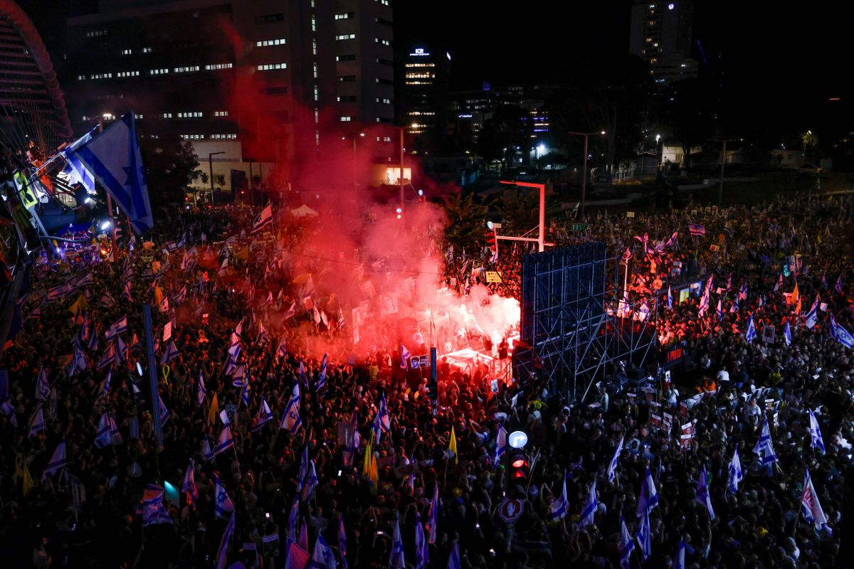 צעקות "בוגד" ועימותים בהפגנת השמאל בתל אביב