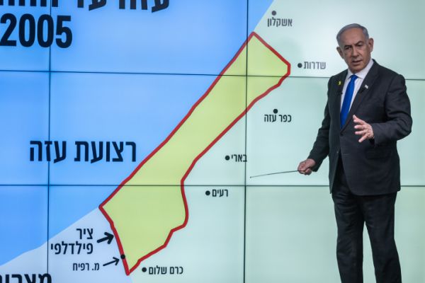 מצרים נגד המפה של נתניהו: "מנוגד להסכמים"