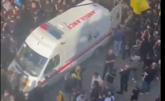 צפו: מכשירי קשר מתפוצצים בלווית מחבל חיזבאללה