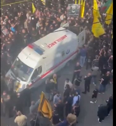 צפו: מכשירי קשר מתפוצצים בלווית מחבל חיזבאללה