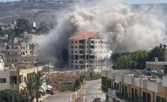 צה"ל החל לתקוף בעוצמה בנבטיה שבדרום לבנון