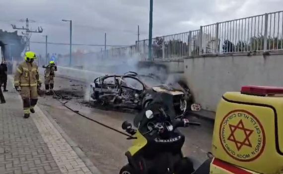 אישה בת 30 נפצעה בפיצוץ רכב בלוד