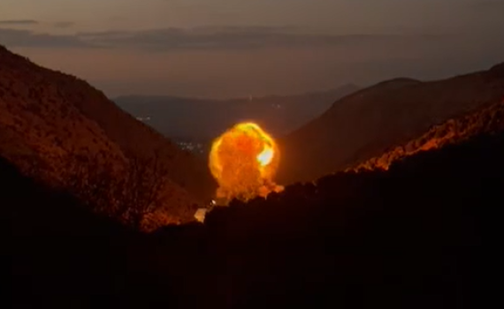 פיצוץ ענק ופטריית אש: יחידת האלפינסטים הפציצו בלבנון